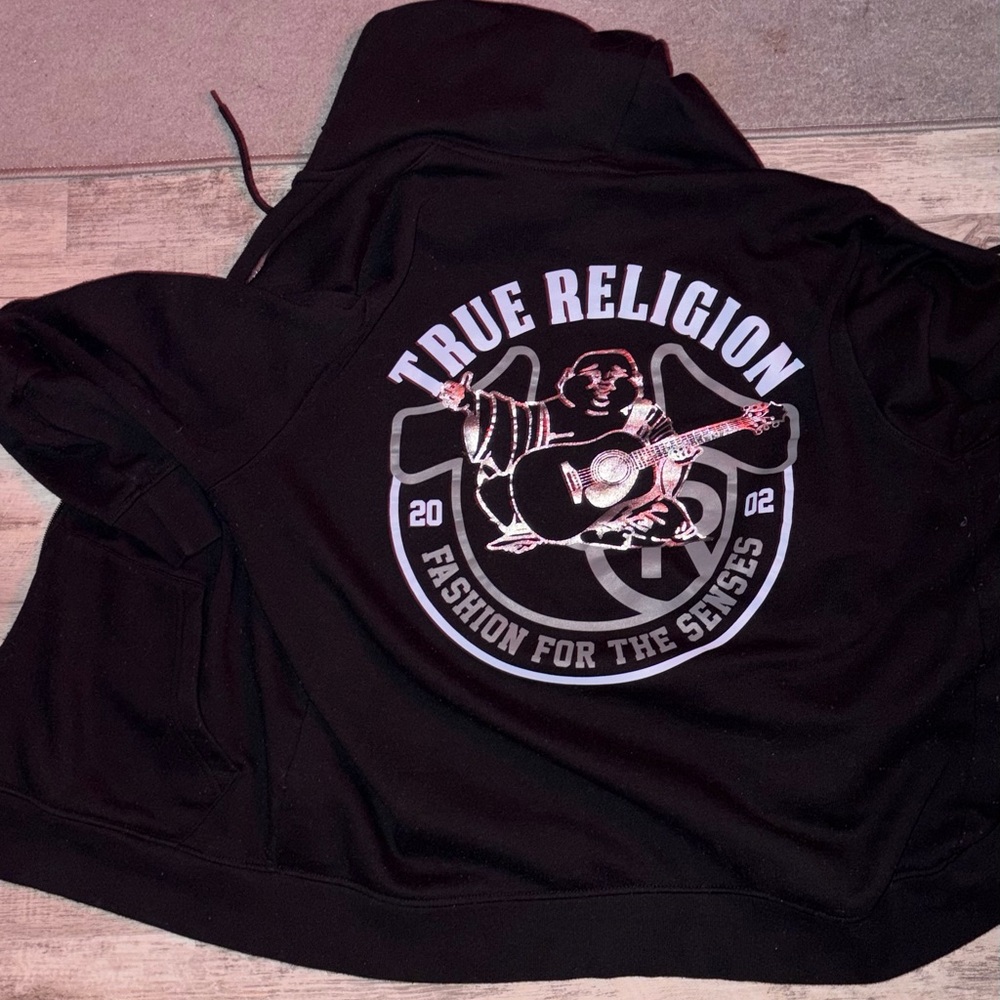 True Religion Black  Hoodie